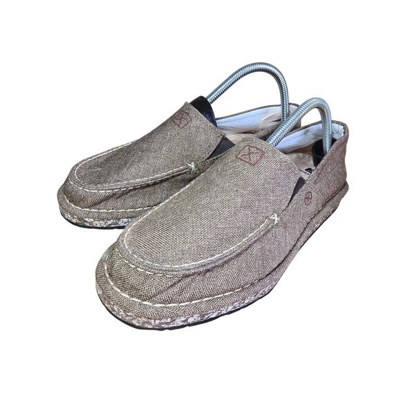 Mens Twisted X Circular Project Slip on Shoe Linen and Leather Upper Size 9.5 - Picture 2 of 7